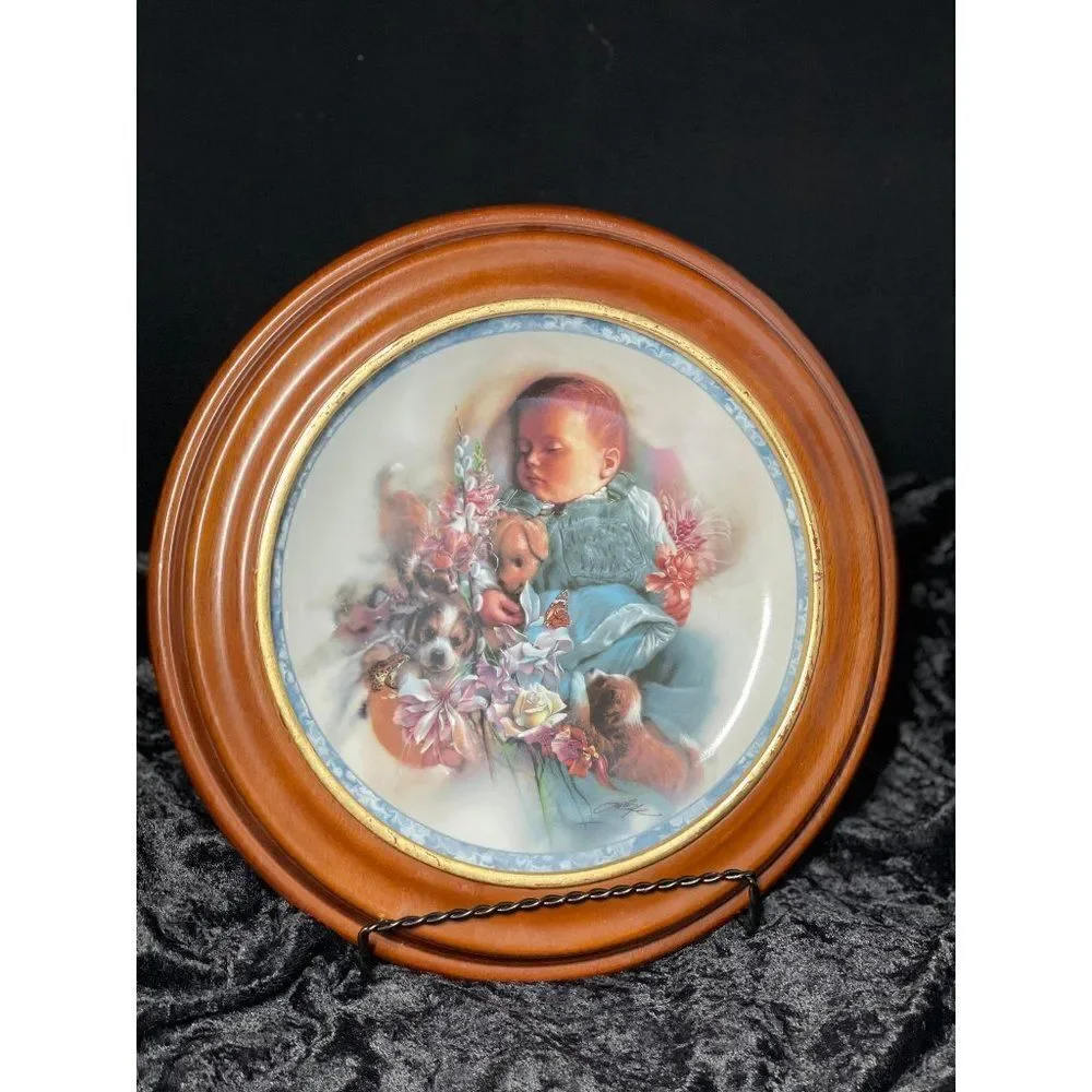 Puppy Dog Tails Plate By Lee Bogle, Heaven Scent Collection 1994 Bradford Exchan